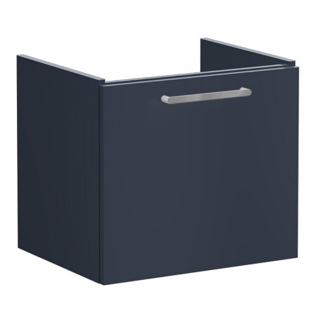 VitrA Root Flat 600mm Matt Dark Blue Wall Hung One Drawer Vanity Unit and Basin