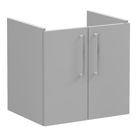 VitrA Root Flat 600mm Matt Rock Grey Wall Hung Two Door Vanity Unit and Basin