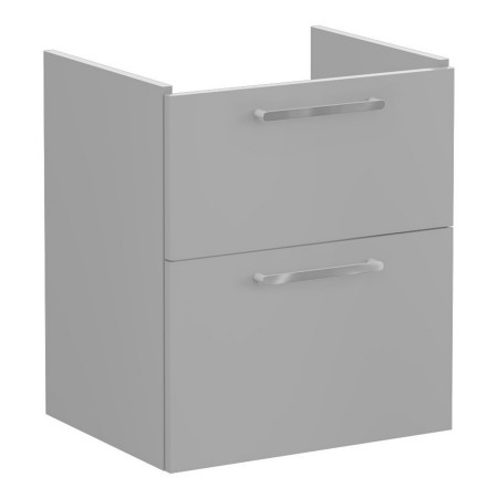 VitrA Root Flat 600mm Matt Rock Grey Wall Hung Two Drawer Vanity Unit and Basin