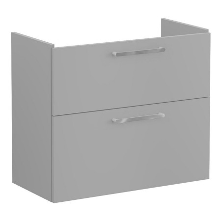 VitrA Root Flat 800mm Matt Rock Grey Wall Hung Two Drawer Slim Vanity Unit and Basin