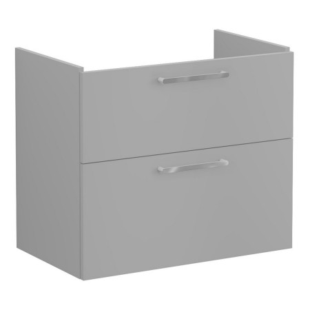 VitrA Root Flat 800mm Matt Rock Grey Wall Hung Two Drawer Vanity Unit and Basin