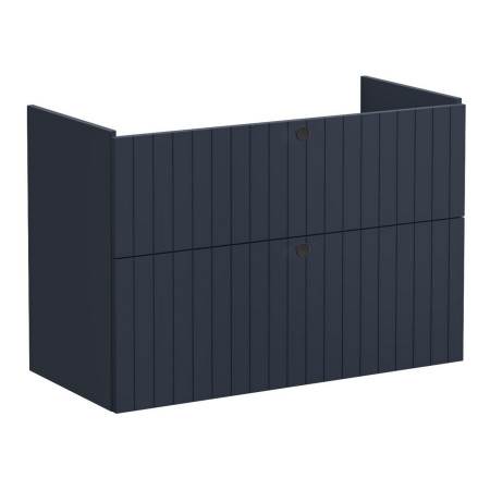 69063 VitrA Root Groove 1000mm Matt Dark Blue Wall Hung Vanity Unit and Basin