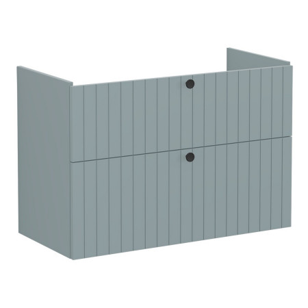 VitrA Root Groove 1000mm Matt Fjord Green Wall Hung Vanity Unit and Basin