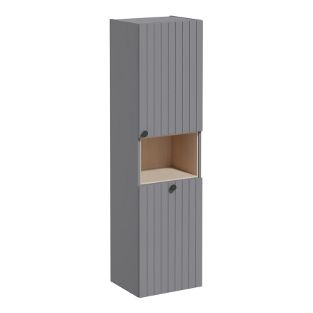 VitrA Root Groove 420mm Matt Grey Wall Hung Storage Unit and Laundry Basket