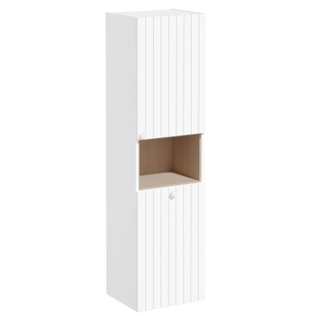 VitrA Root Groove 420mm Matt White Wall Hung Storage Unit and Laundry Basket