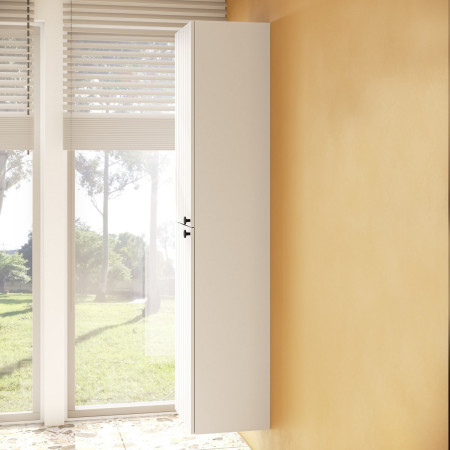 69086 VitrA Root Groove 420mm Matt White Wall Hung Tall Storage Unit Lifestyle