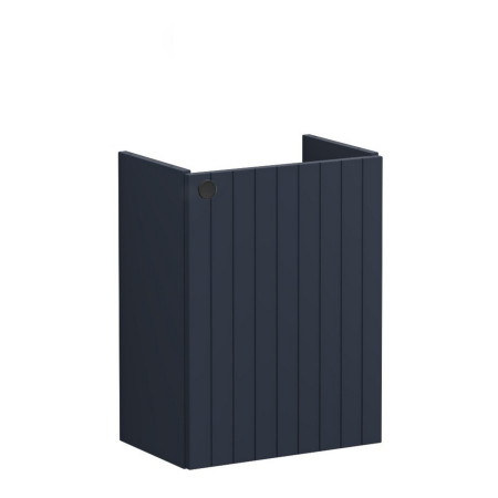 VitrA Root Groove 450mm Matt Dark Blue Wall Hung Right Hand Cloakroom Vanity Unit and Basin