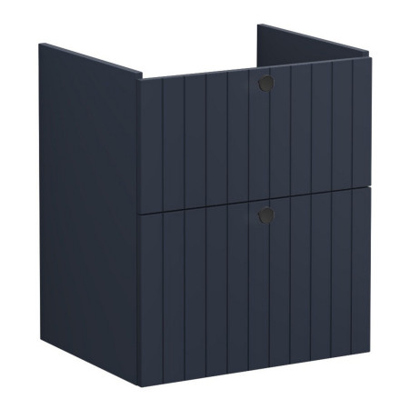 VitrA Root Groove 600mm Matt Dark Blue Wall Hung Vanity Unit and Basin
