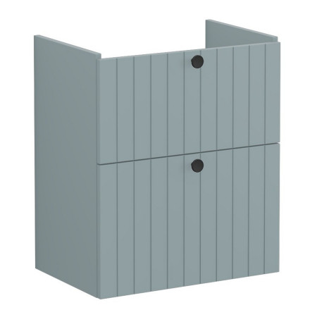 VitrA Root Groove 600mm Matt Fjord Green Wall Hung Slim Vanity Unit and Basin