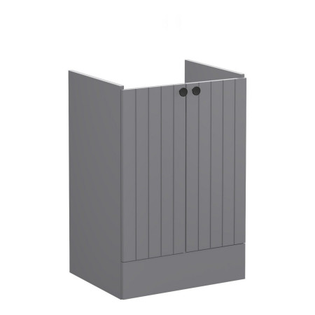 VitrA Root Groove 600mm Matt Grey Freestanding Vanity Unit and Basin