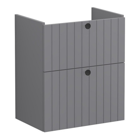 VitrA Root Groove 600mm Matt Grey Wall Hung Slim Vanity Unit and Basin