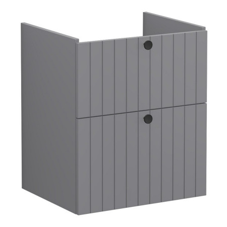 VitrA Root Groove 600mm Matt Grey Wall Hung Vanity Unit and Basin