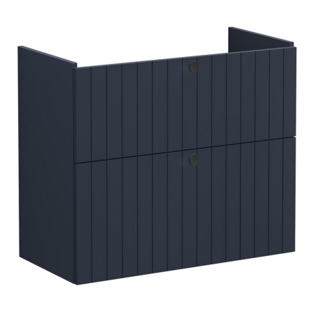 VitrA Root Groove 800mm Matt Dark Blue Wall Hung Slim Vanity Unit and Basin