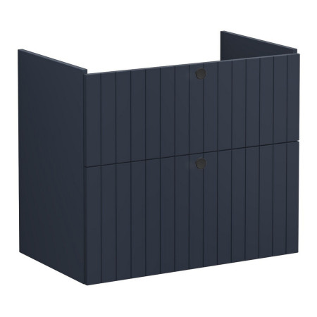 VitrA Root Groove 800mm Matt Dark Blue Wall Hung Vanity Unit and Basin
