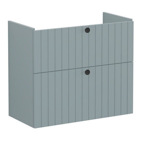VitrA Root Groove 800mm Matt Fjord Green Wall Hung Slim Vanity Unit and Basin
