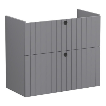 VitrA Root Groove 800mm Matt Grey Wall Hung Slim Vanity Unit and Basin