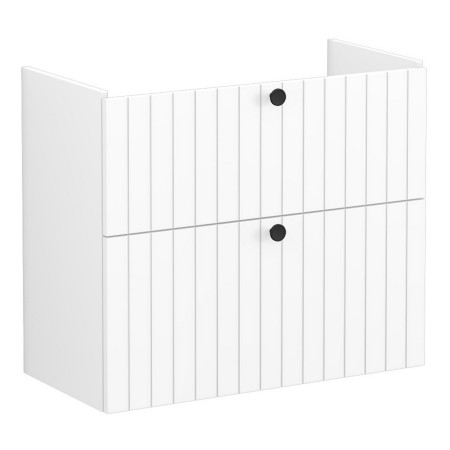 VitrA Root Groove 800mm Matt White Wall Hung Slim Vanity Unit and Basin