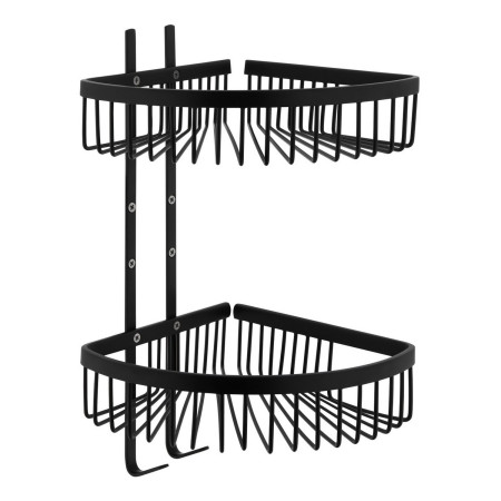 VitrA Root Matt Black Two Tier Shower Basket