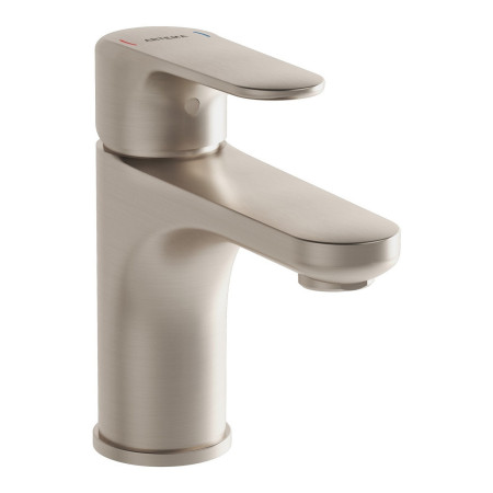 VitrA Root Round Brushed Nickel Mini Basin Mixer