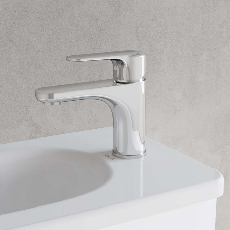 A42705VUK VitrA Root Round Chrome Mini Basin Mixer Lifestyle