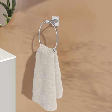 A44802 VitrA Root Round Chrome Towel Ring Lifestyle