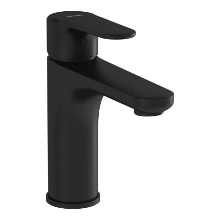 VitrA Root Round Matt Black Basin Mixer