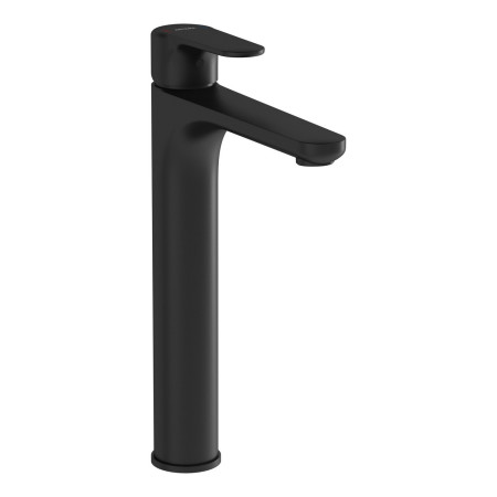 VitrA Root Round Matt Black Tall Basin Mixer