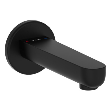 VitrA Root Round Matt Black Wall Mounted Bath Spout