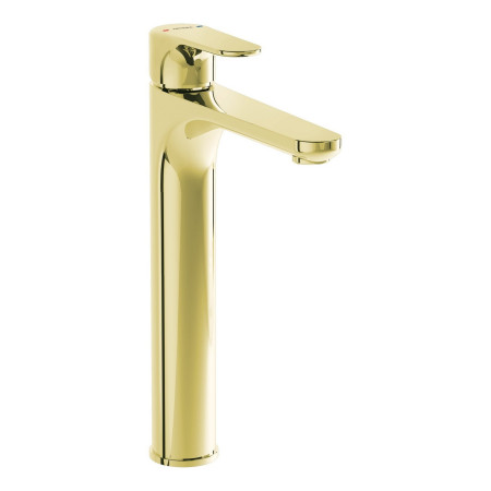 VitrA Root Round Soft Gold Tall Basin Mixer