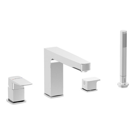 VitrA Root Square Chrome 4TH Bath Shower Mixer