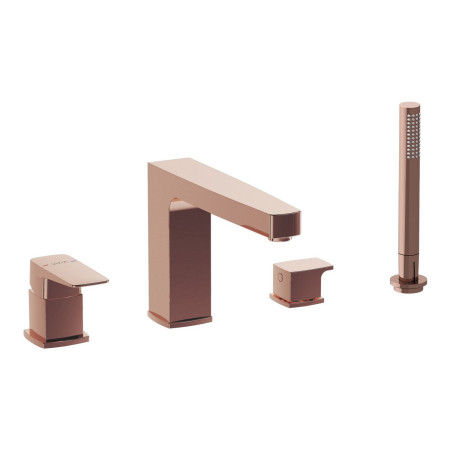 VitrA Root Square Soft Copper 4TH Bath Shower Mixer