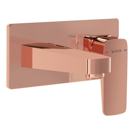 VitrA Root Square Soft Copper Wall Mounted Basin Mixer