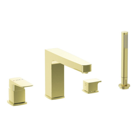 VitrA Root Square Soft Gold 4TH Bath Shower Mixer