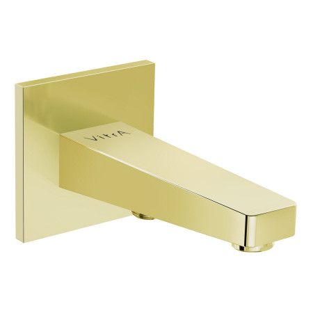 VitrA Root Square Soft Gold Wall Mounted Bath Spout