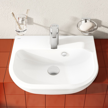 5521B003-0001 VitrA S20 450mm Compact 1TH Semi Recessed Basin Lifestyle