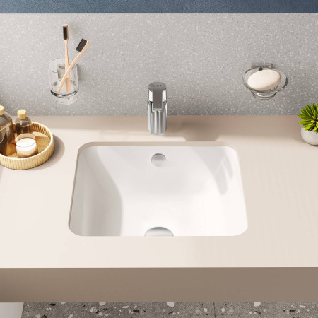 5473B003-0618 VitrA S20 450mm Square 0TH Undercounter Basin Front View