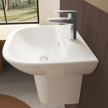 5501L003-0999 VitrA S20 500mm 1TH Wall Hung Basin Side View
