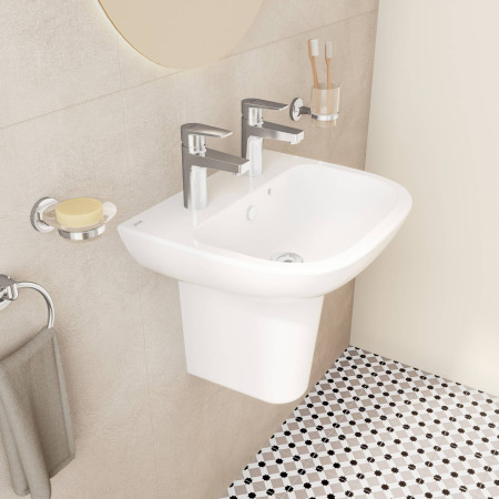 5501L003-0022 VitrA S20 500mm 2TH Wall Hung Basin Lifestyle