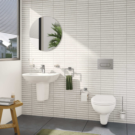 5502L003-0999 VitrA S20 550mm 1TH Wall Hung Basin Lifestyle