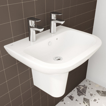 5502L003-0022 VitrA S20 550mm 2TH Wall Hung Basin Lifestyle