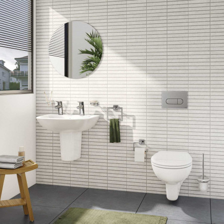 5502L003-0022 VitrA S20 550mm 2TH Wall Hung Basin with Half Pedestal