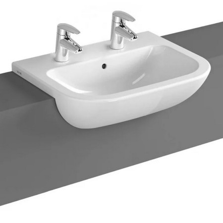 VitrA S20 550mm Compact 2TH Semi Recessed Basin