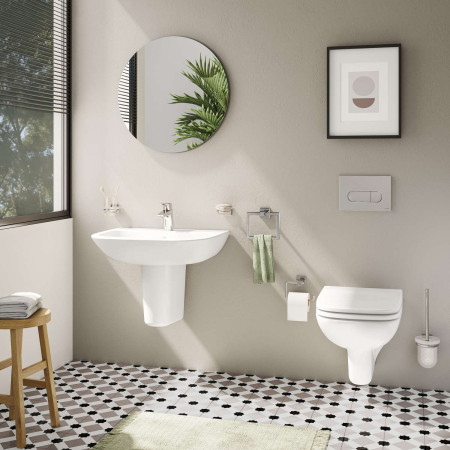 5503L003-0999 VitrA S20 600mm 1TH Wall Hung Basin with Semi Pedestal