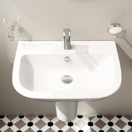 5503L003-0999 VitrA S20 600mm 1TH Wall Hung Basin Lifestyle