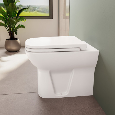 5520L003-0075 VitrA S20 Back to Wall Square WC Pan and Seat Bathroom Setting