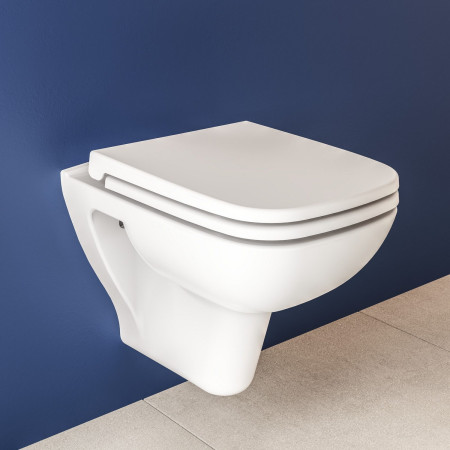 5507L003-0101 VitrA S20 Wall Hung Square Box Rim WC Pan and Seat Side View