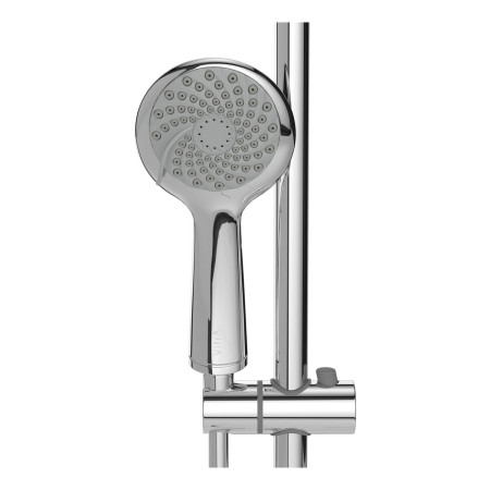A45680WSA VitrA Samba Chrome Slide Rail Kit and Three Function Handset Close Up