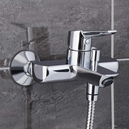 A42444EXP VitrA Solid S Wall Mounted Bath Shower Mixer in Chrome Lifestyle