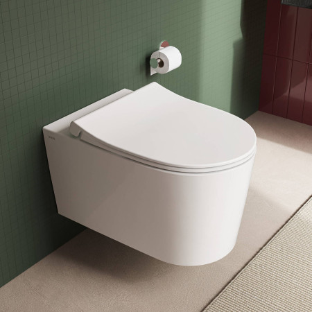 7870B403-0075 VitrA Sonic Flush Wall Hung WC Pan and Seat Close Up
