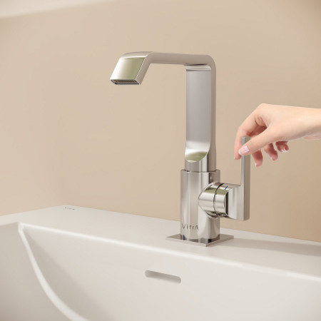 A42616 VitrA Suit Basin Mixer with Side Handle in Chrome Front View